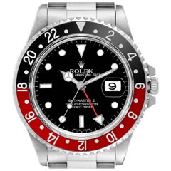 Rolex GMT Master II Stahl-Herrenuhr 16710 Box mit schwarzer und roter Coke-Lünette