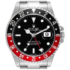 Rolex GMT Master II Black Red Coke Bezel Steel Mens Watch 16710 Box Papers