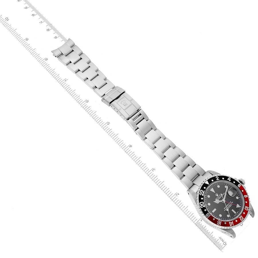 Rolex GMT Master II Stahl-Herrenuhr 16710 mit schwarzer und roter Coke-Lünette 7
