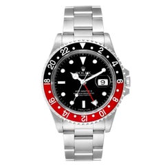 Rolex GMT Master II Black Red Coke Bezel Steel Men's Watch 16710