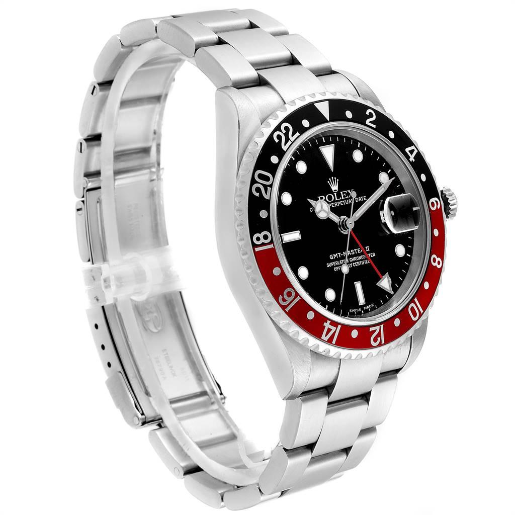 Rolex GMT Master II Black Red Coke Bezel Steel Men’s Watch 16710 In Excellent Condition In Atlanta, GA