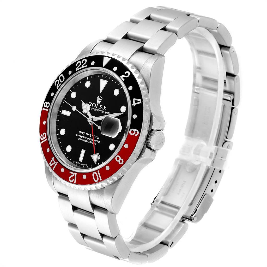 Men's Rolex GMT Master II Black Red Coke Bezel Steel Men’s Watch 16710