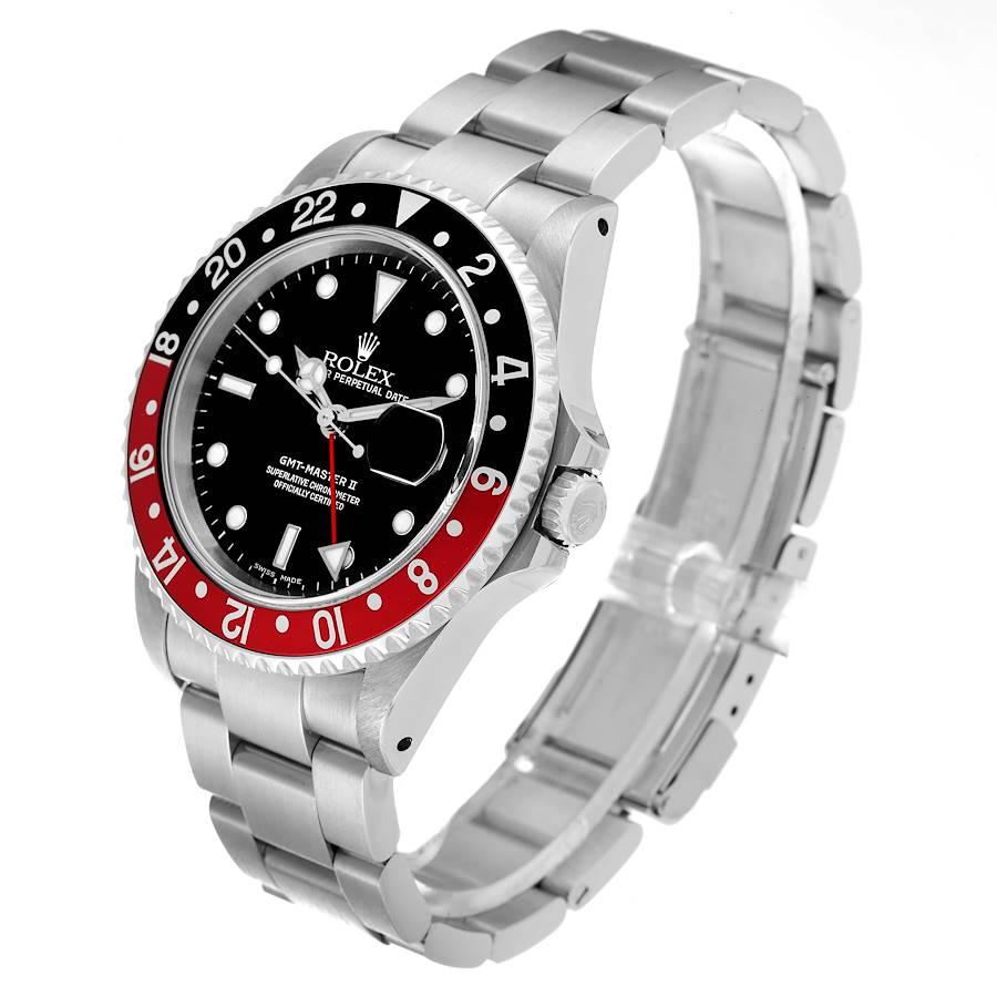 Rolex GMT Master II Stahl-Herrenuhr 16710 mit schwarzer und roter Coke-Lünette 1
