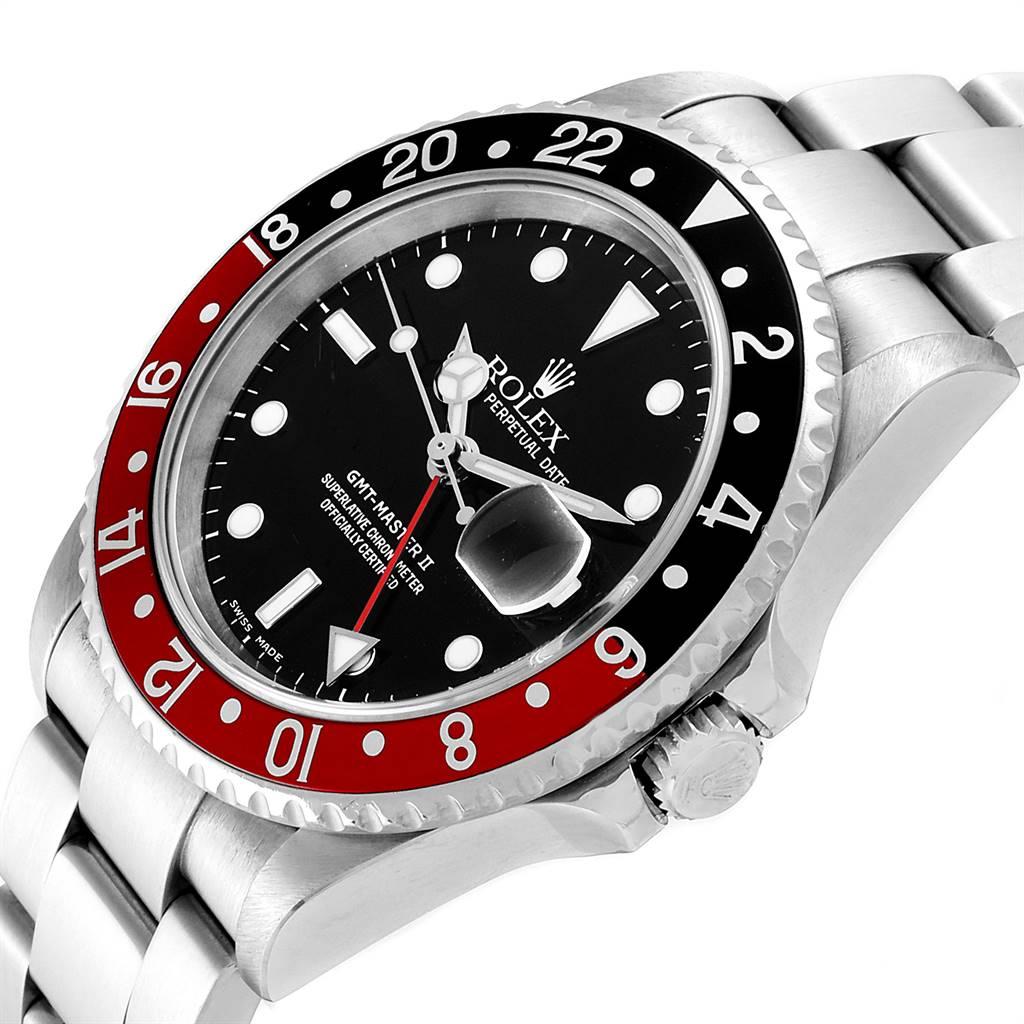 Rolex GMT Master II Black Red Coke Bezel Steel Men’s Watch 16710 1