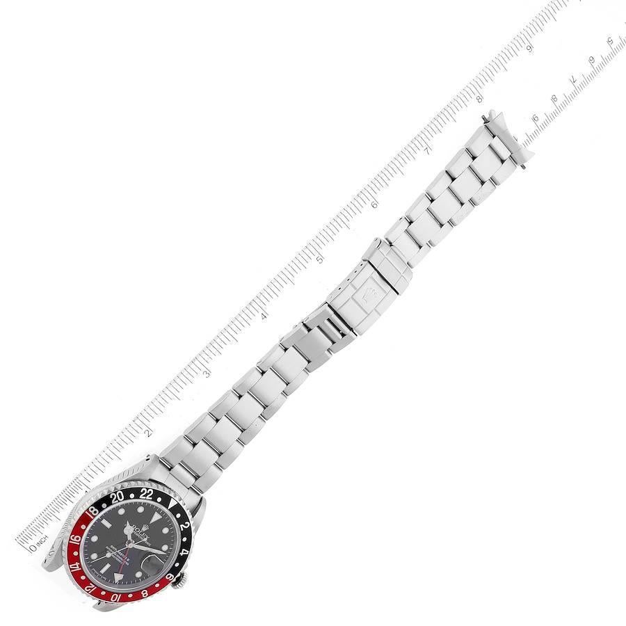 Rolex GMT Master II Black Red Coke Bezel Steel Watch 16710 4