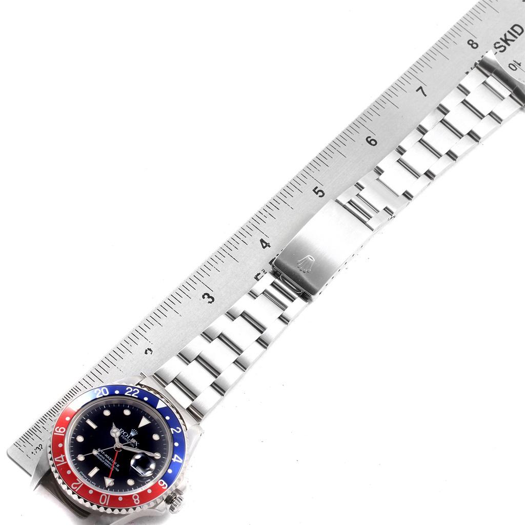 Rolex GMT Master II Blue Red Pepsi Bezel Men's Watch 16710 For Sale 9