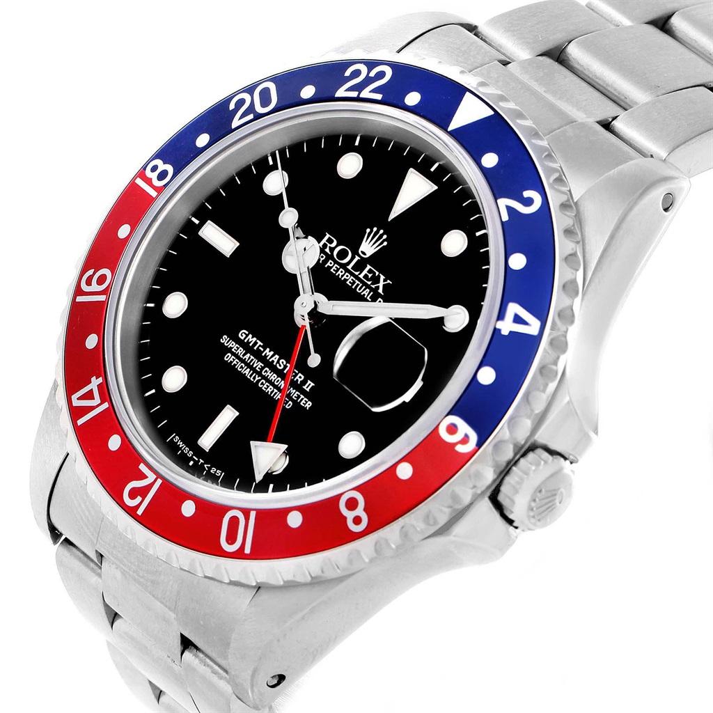 Rolex GMT Master II Blue Red Pepsi Bezel Men's Watch 16710 For Sale 3