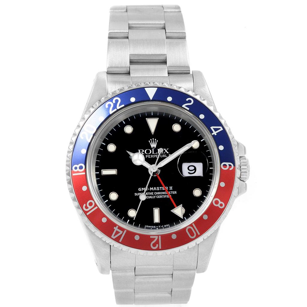 Rolex GMT Master II Blue Red Pepsi Bezel Men's Watch 16710 For Sale 5