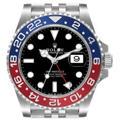 Rolex GMT Master II Blue Red Pepsi Bezel Steel Mens Watch 126710 Box Card