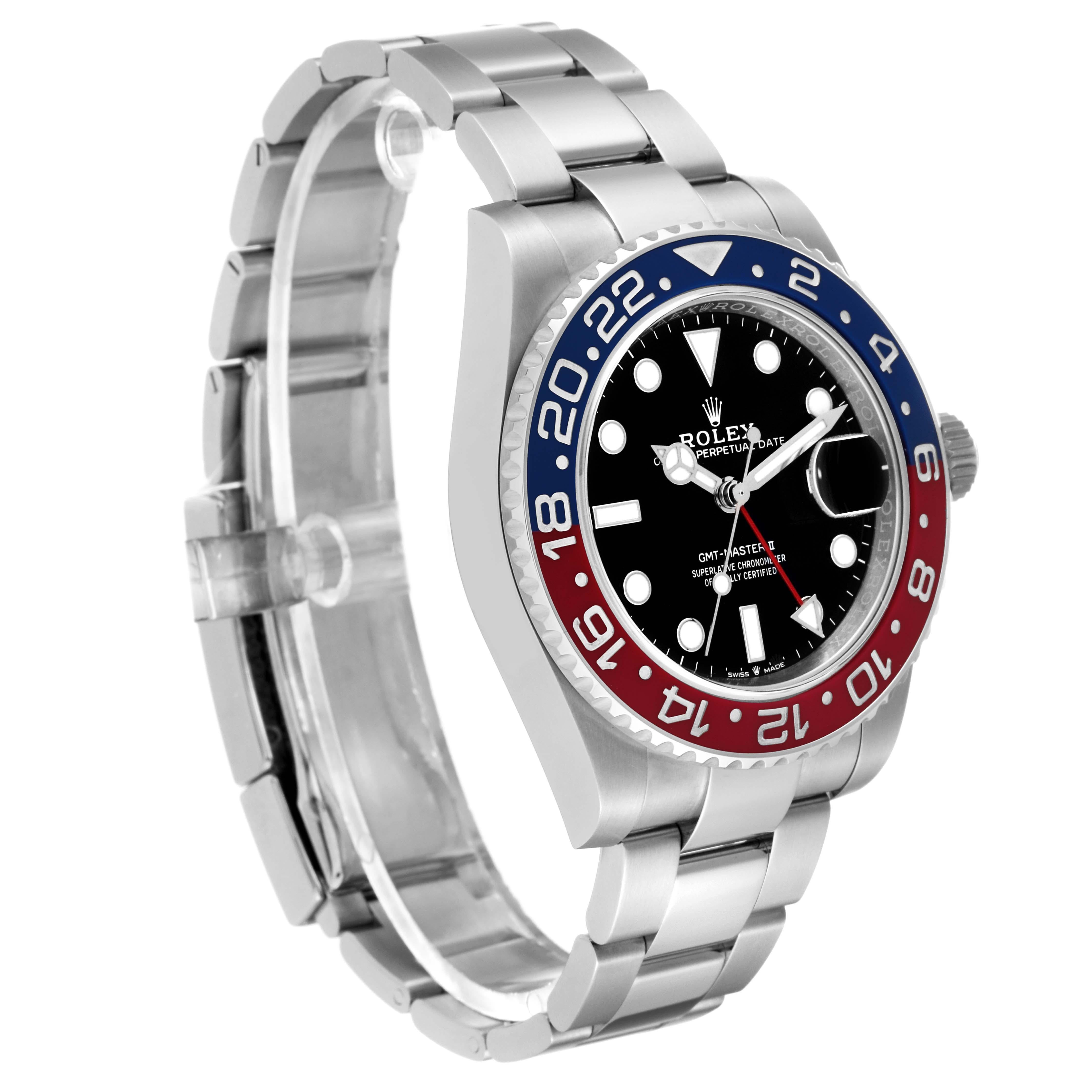 Rolex GMT Master II Blue Red Pepsi Bezel Steel Mens Watch 126710 Unworn 3