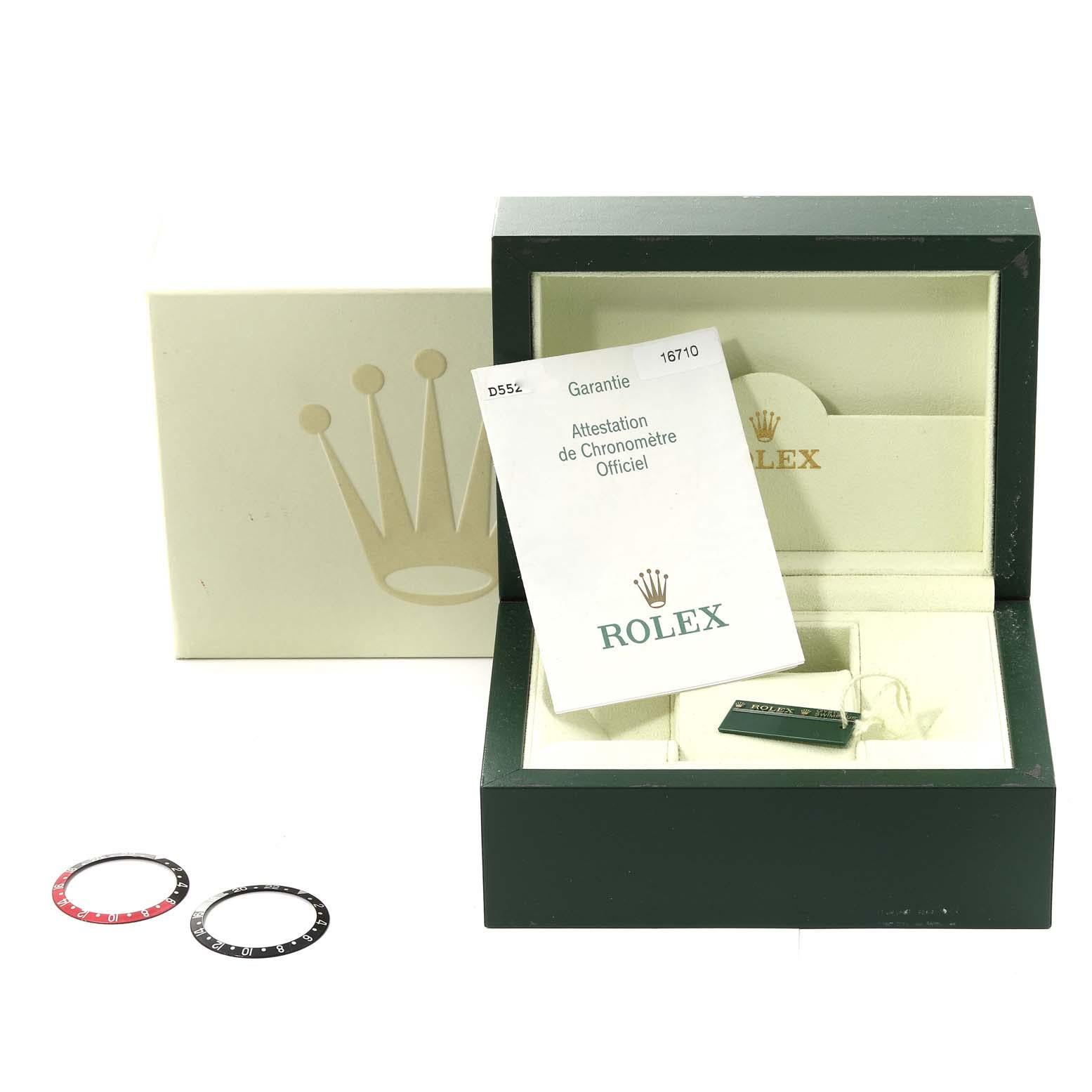 Rolex GMT Master II Blue Red Pepsi Bezel Steel Mens Watch 16710 Box Papers 6