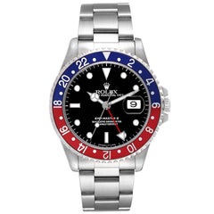 Rolex GMT Master II Blu Rosso Pepsi Lunetta Acciaio Orologio Uomo 16710 Scatola Documenti