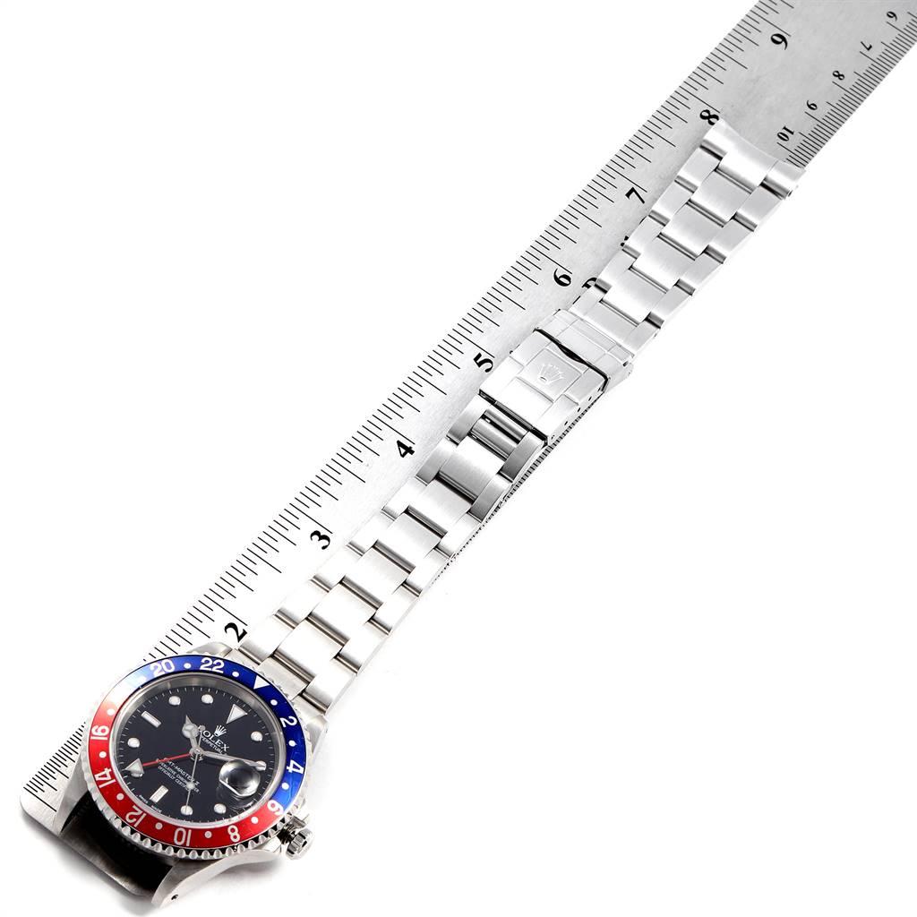 Rolex GMT Master II Blue Red Pepsi Bezel Steel Men's Watch 16710 7
