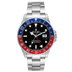Rolex GMT Master II Blue Red Pepsi Bezel Steel Mens Watch 16710