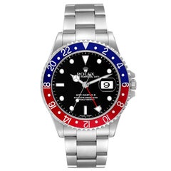 Rolex GMT Master II Blue Red Pepsi Bezel Steel Mens Watch 16710