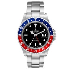 Rolex GMT Master II Blue Red Pepsi Bezel Steel Mens Watch 16710