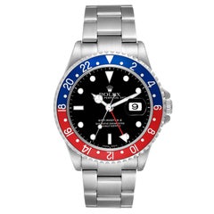 Rolex GMT Master II Blue Red Pepsi Bezel Steel Mens Watch 16710