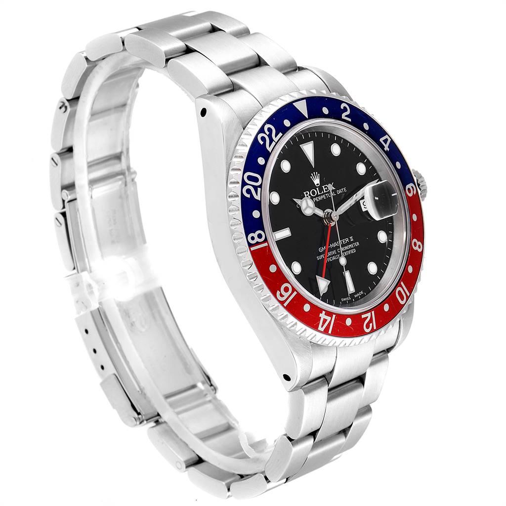 Rolex GMT Master II Blue Red Pepsi Bezel Steel Men's Watch 16710 In Good Condition In Atlanta, GA