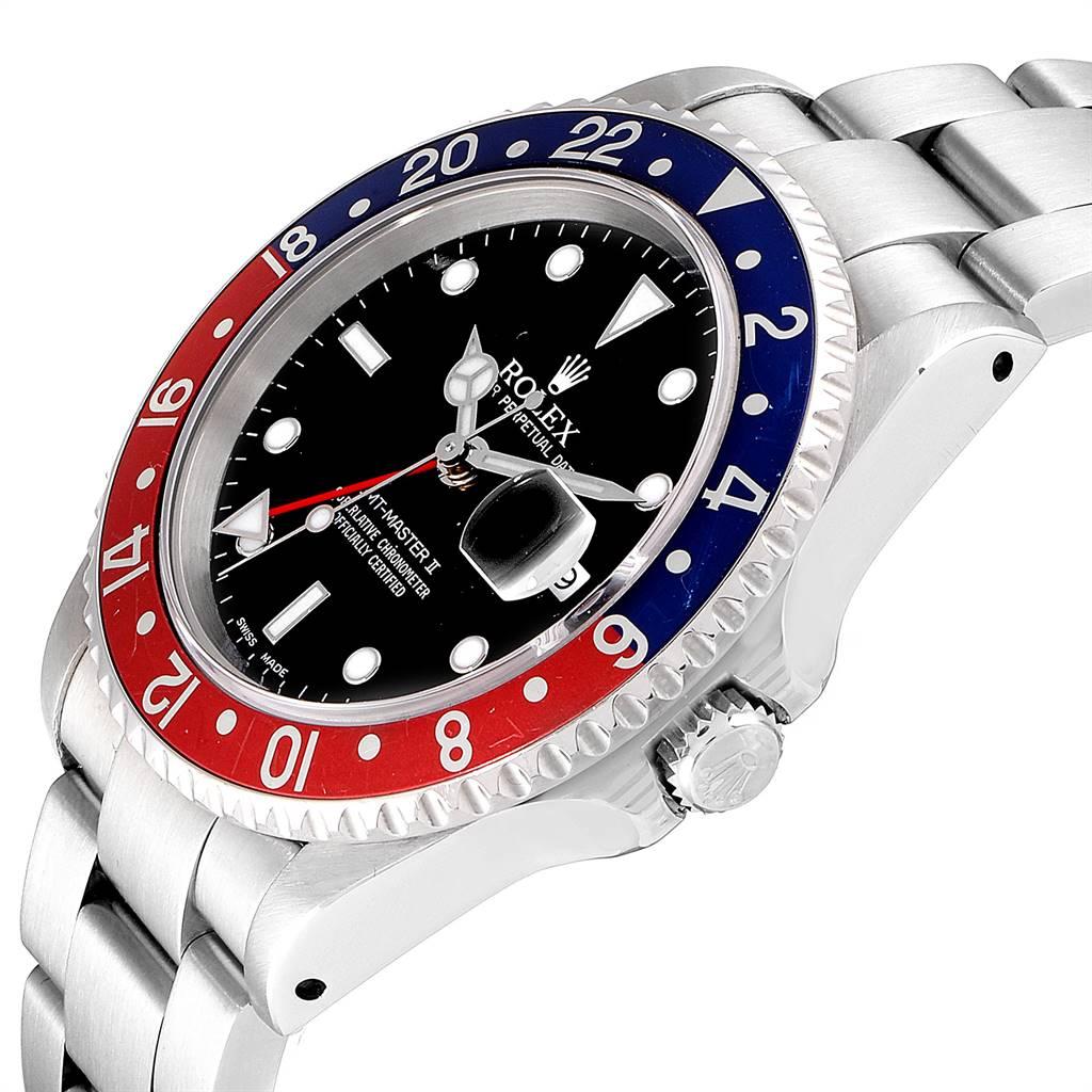 Rolex GMT Master II Blue Red Pepsi Bezel Steel Men's Watch 16710 2