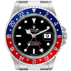 Rolex GMT Master II Blau Rot Pepsi Lünette Stahl Herrenuhr 16710