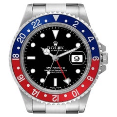 Rolex GMT Master II Blau Rot Pepsi Lünette Stahl Herrenuhr 16710