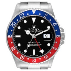 Rolex GMT Master II Blue Red Pepsi Bezel Steel Mens Watch 16710