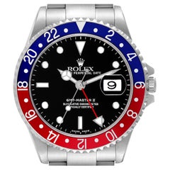 Rolex GMT Master II Blue Red Pepsi Bezel Steel Mens Watch 16710