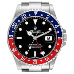 Rolex GMT Master II Blue Red Pepsi Dial Mens Watch 16710