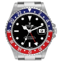 Rolex GMT Master II Blue Red Pepsi Error Dial Mens Watch 16710 Box Papers