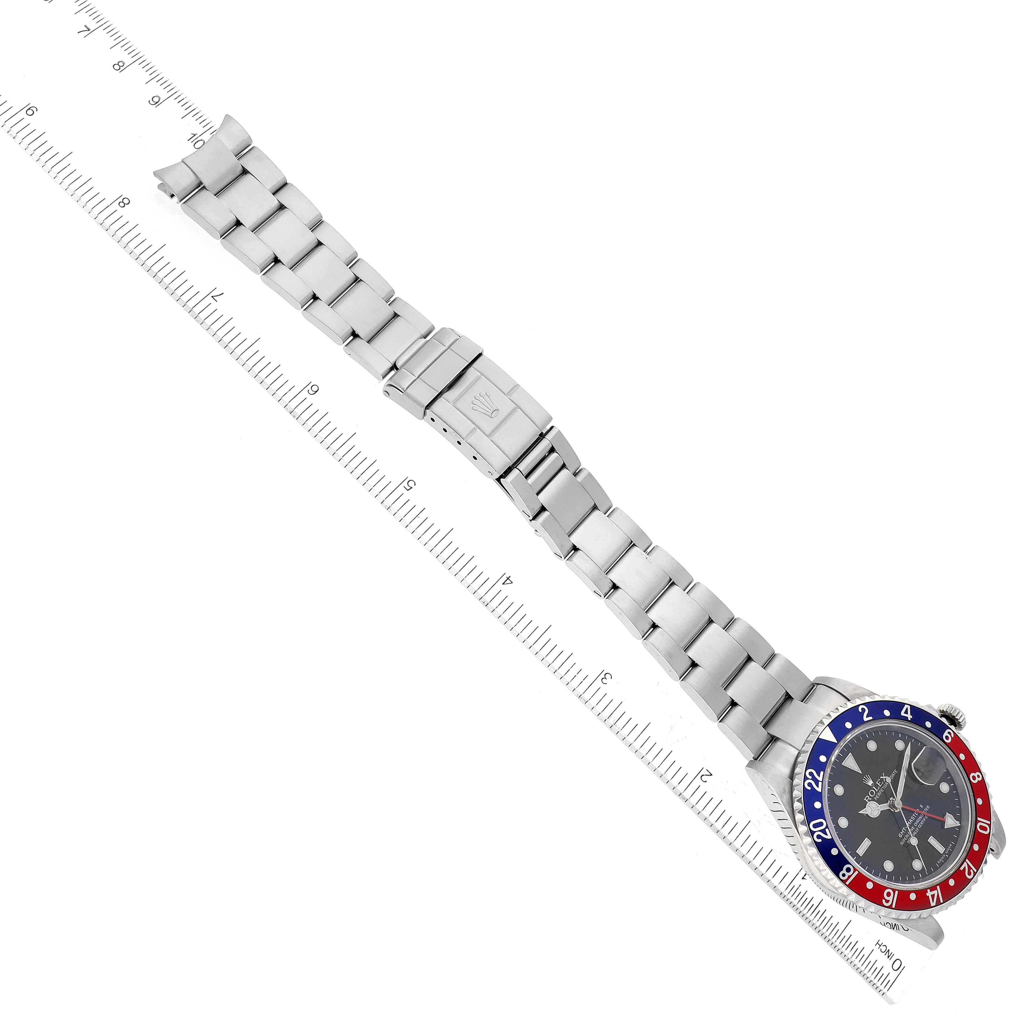 Rolex GMT Master II Blue Red Pepsi Error Dial Steel Mens Watch 16710 Box Papers 6