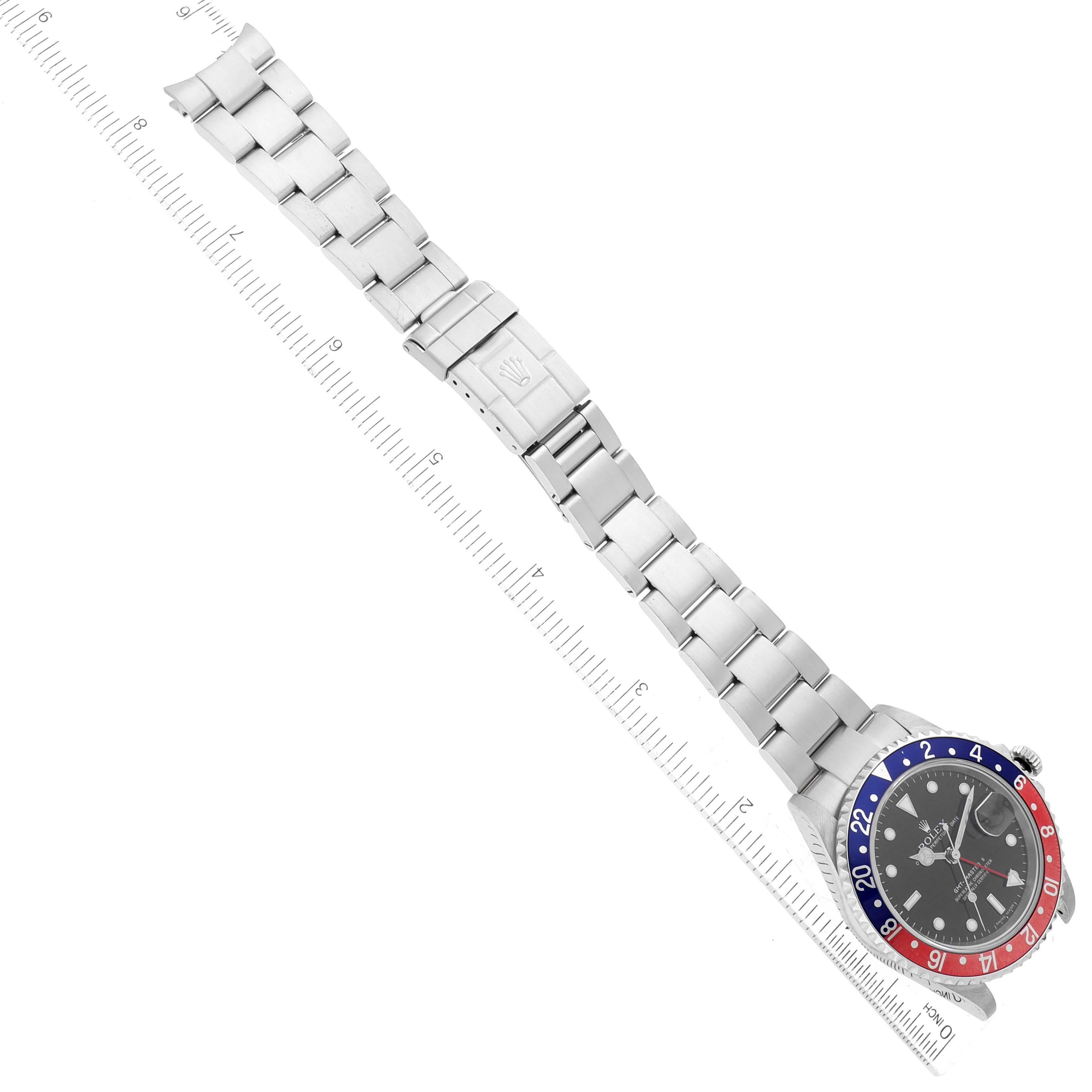 Rolex GMT Master II Blue Red Pepsi Error Dial Steel Mens Watch 16710 Box Papers 2
