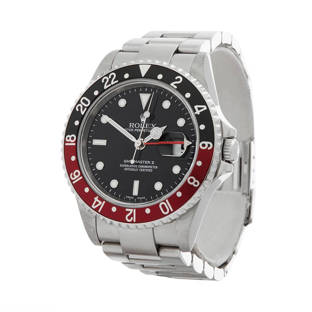 Ref: W4831
Manufacturer: Rolex
Model: GMT-Master II
Model Ref: 16710
Age: 14th August 2006
Gender: Mens
Complete With: Box, Manuals & Guarantee
Dial: Black
Glass: Sapphire Crystal
Movement: Automatic
Water Resistance: To Manufacturers
