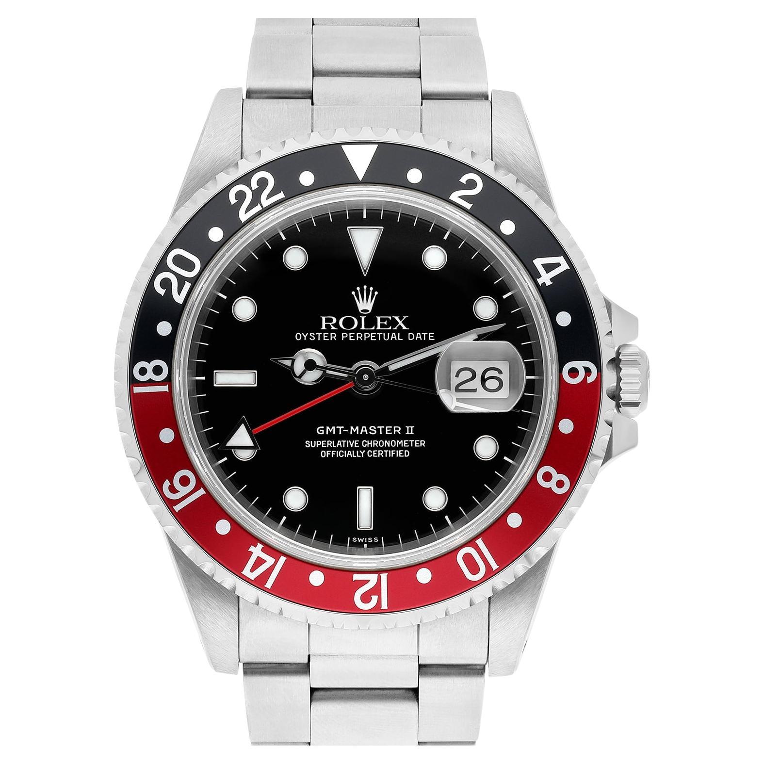 Rolex GMT-Master II "Coke" 16710 Stainless Steel Mens Watch Complete