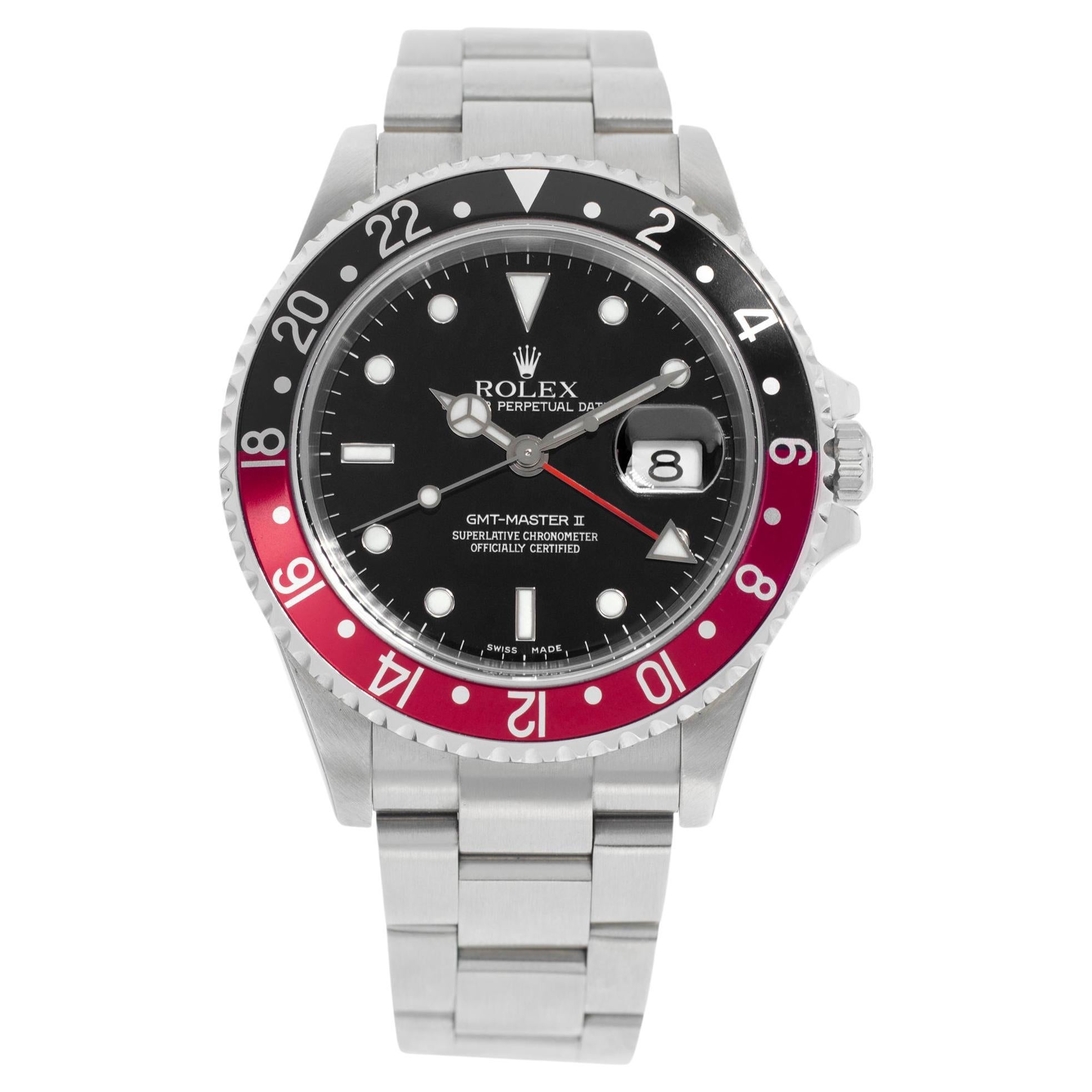 Montre Rolex GMT-Master II "Coke" 16710T Cadran en acier inoxydable 40mm Automatique en vente