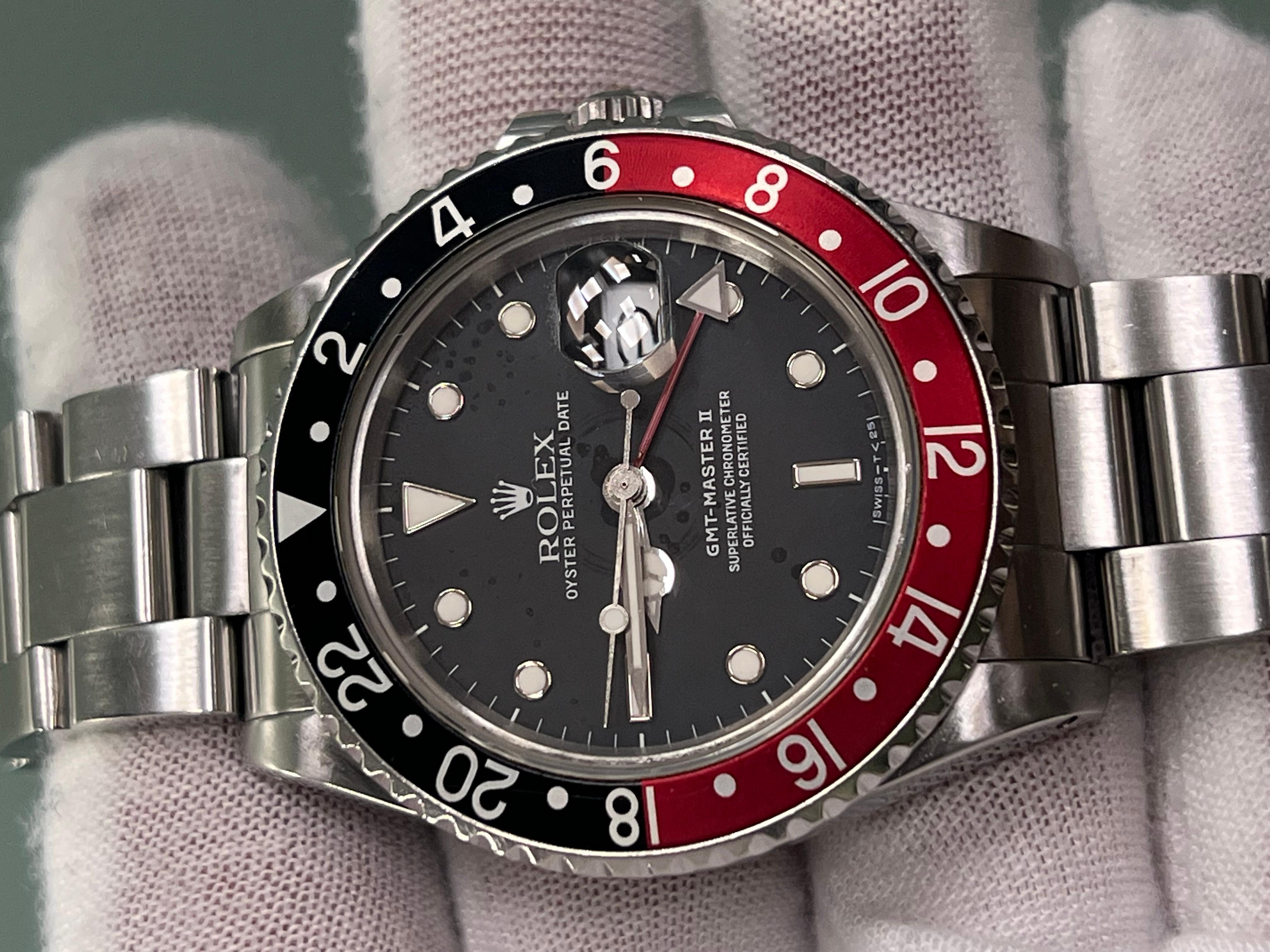 Rolex GMT Master II Coke 16760 Fat Lady Stainless Steel Box Paper For Sale 1