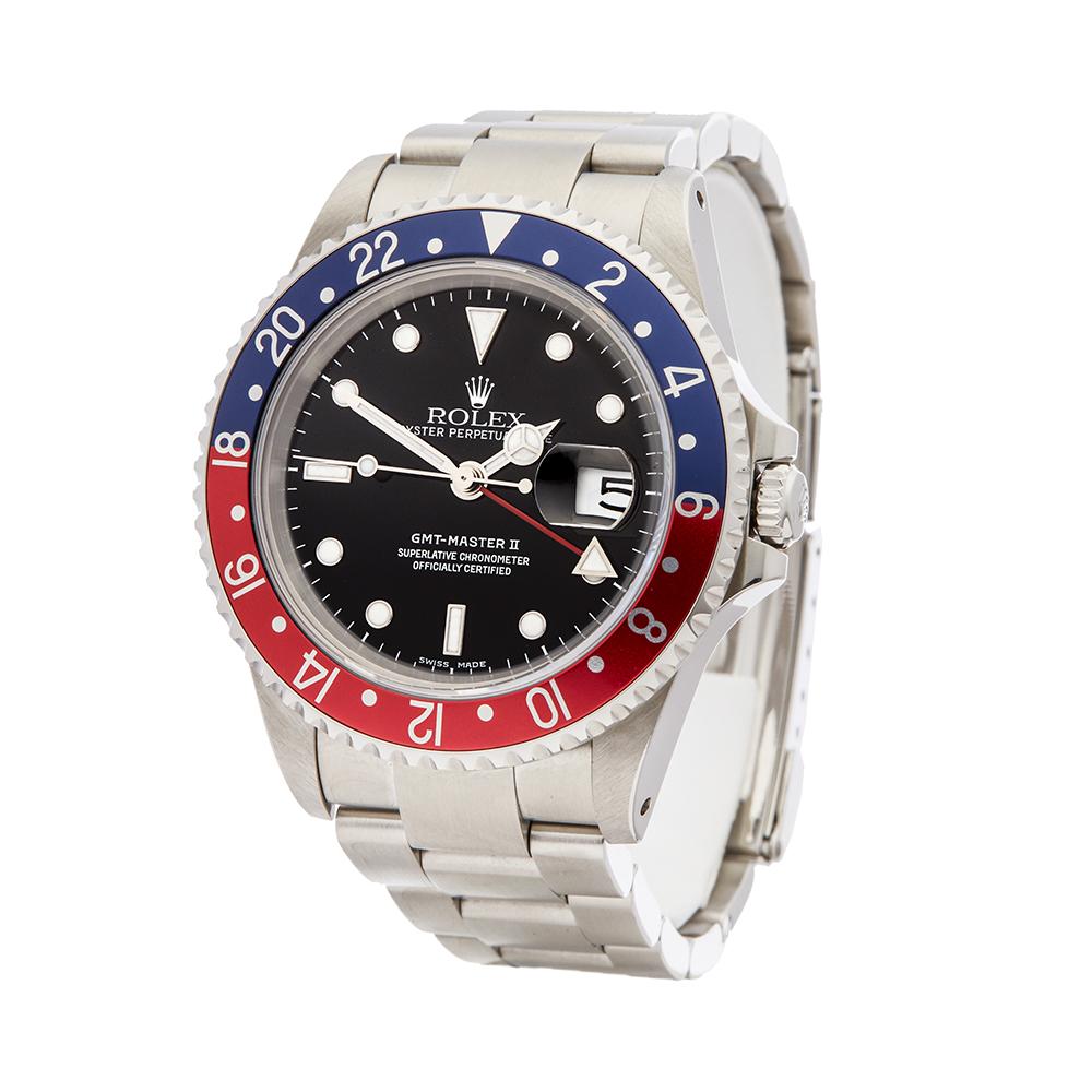 Reference: W5283
Manufacturer: Rolex
Model: GMT-Master II
Model Reference: 16710
Age: 1st December 2001
Gender: Men's
Box and Papers: Box, Manuals and Guarantee
Dial: Black
Glass: Sapphire Crystal
Movement: Automatic
Water Resistance: To