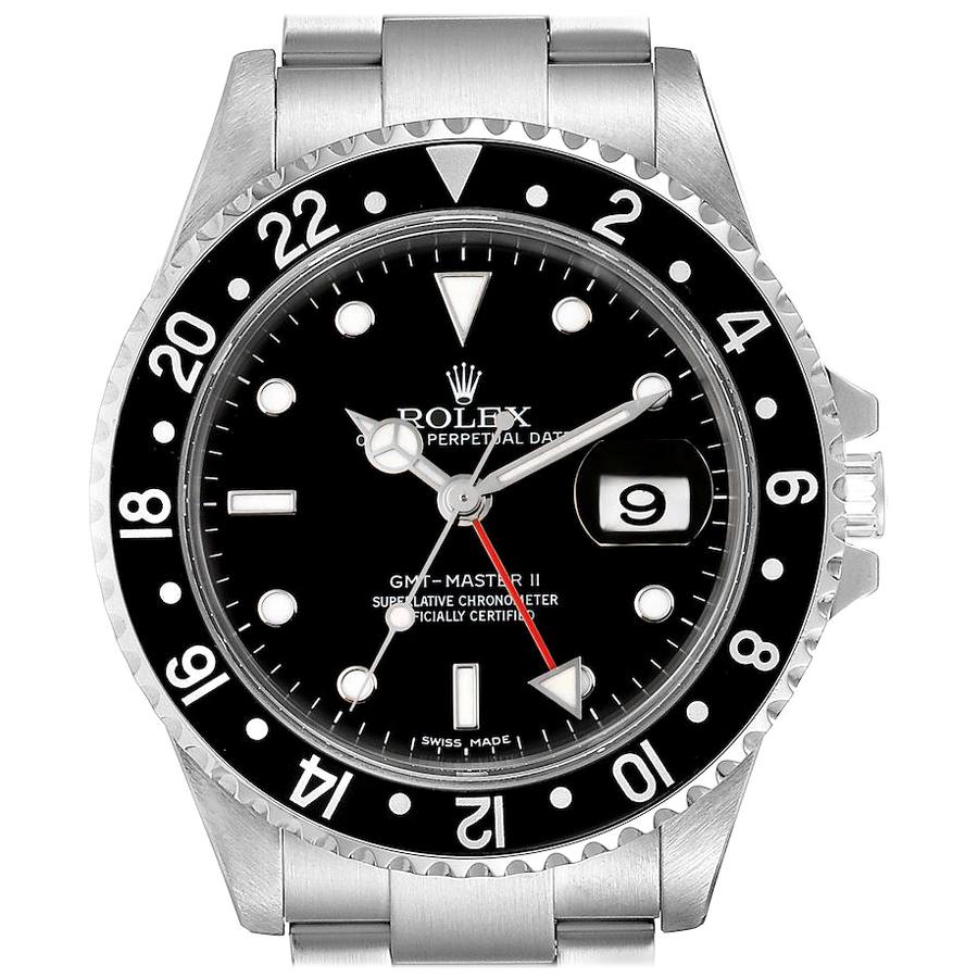 Rolex GMT Master II Error Dial Steel Men's Watch 16710 For Sale