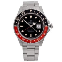 Rolex GMT-Master II Fat Lady Coke Steel Black Dial Automatic Men's Watch 16760