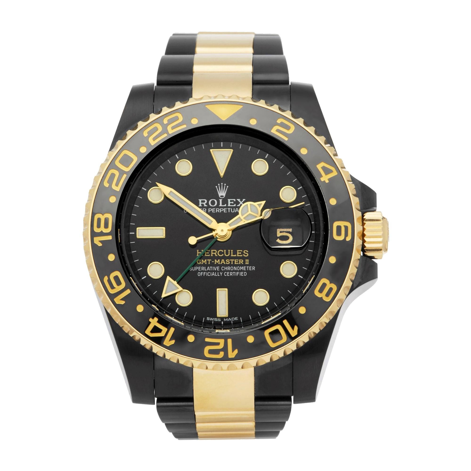 Rolex GMT-Master II Hercules Dlc Coated Stainless Steel and 18 Karat Gold 116713