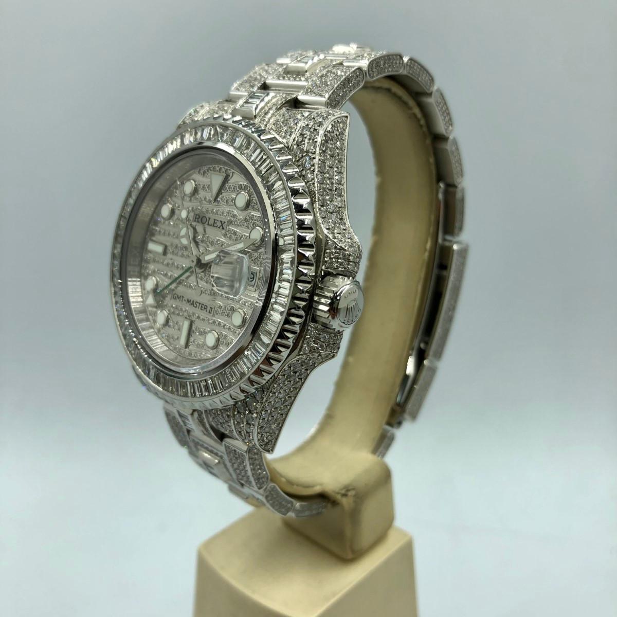 Rolex GMT-Master II „ICE“ 116710LN, maßgefertigter Diamantpavé, kompletter Satz im Angebot 4