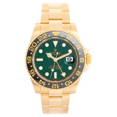 Rolex GMT-Master II Men's 18k Yellow Gold Watch 116718 Ceramic Bezel