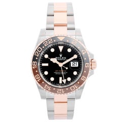 Rolex GMT-Master II Men's  Rose Gold and Stainless Steel  Rootbeer Watch 126711