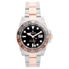 Rolex GMT-Master II Men's  Rose Gold and Stainless Steel  Rootbeer Watch 126711