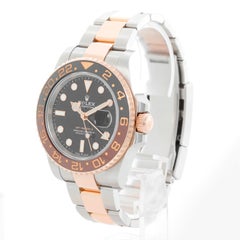 Rolex GMT-Master II Men's Rose Gold and Stainless Steel Rootbeer Watch 126711CHN