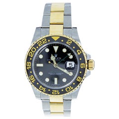 Rolex Two-Tone GMT-Master II Watch with Black Dial, Model 116713
