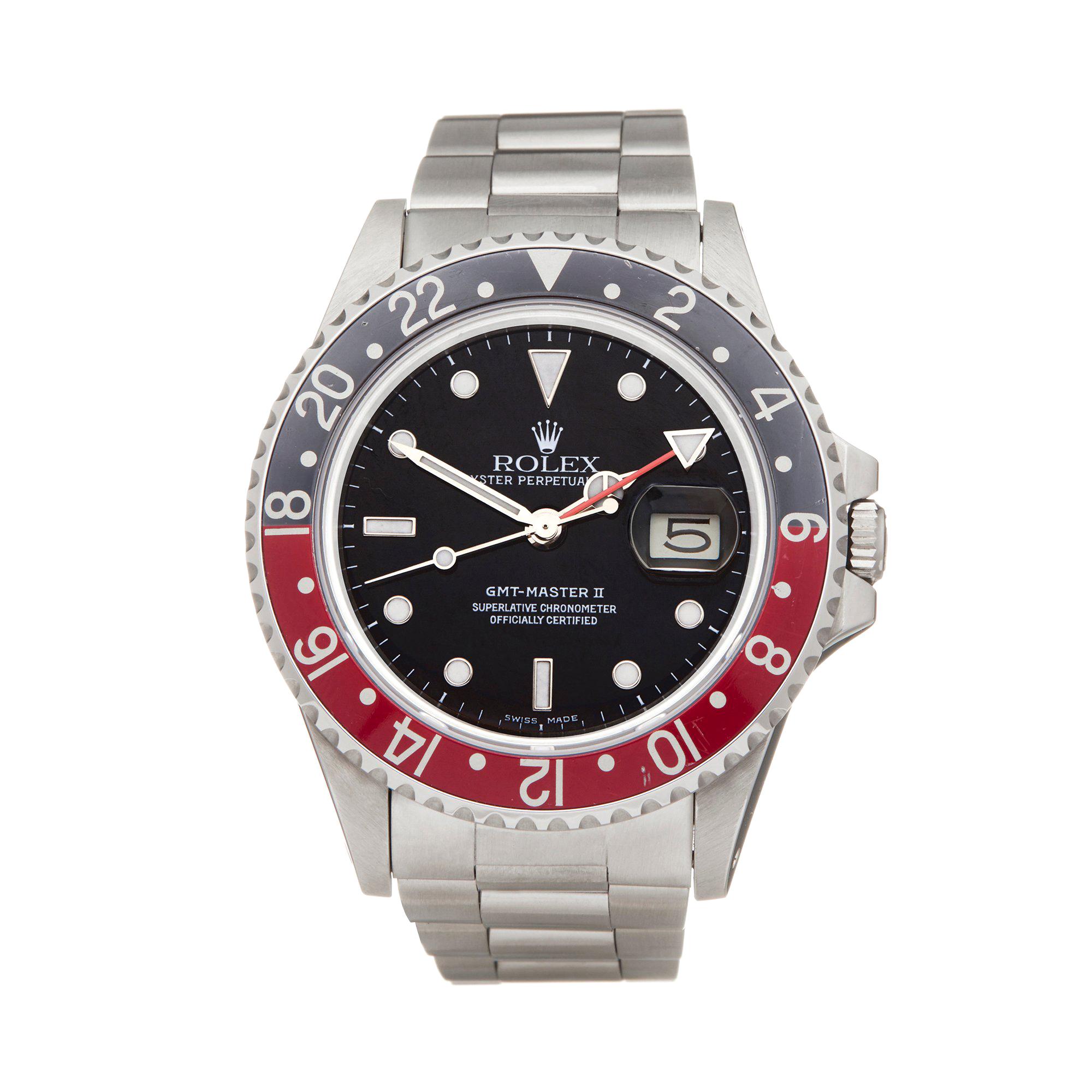 Rolex GMT-Master II MKII Fat Lady Coke Stainless Steel 16760 Wristwatch
