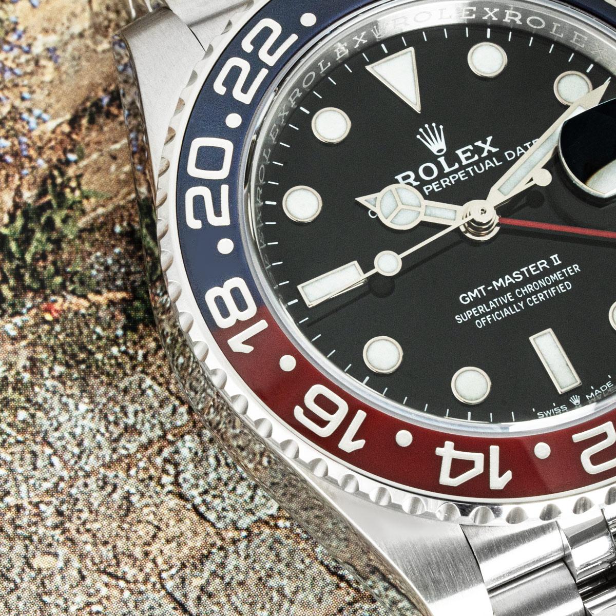 Rolex GMT-Master II Pepsi 126710BLRO In Excellent Condition For Sale In London, GB