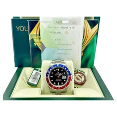 Rolex GMT Master II Pepsi 16710 40mm lunetta rossa e blu scatola d'acciaio documenti 2006