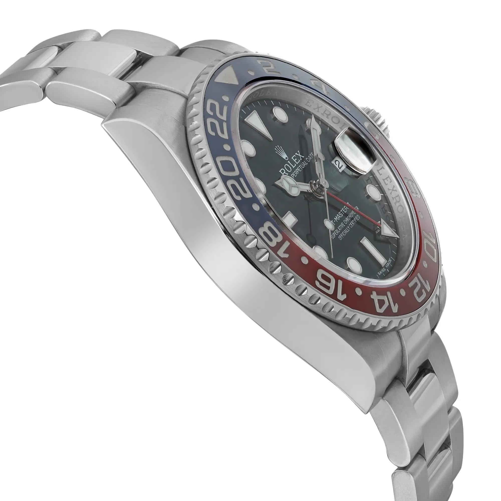 Men's Rolex GMT-Master II Pepsi 18K White Gold Black Dial Automatic Men Watch 116719 For Sale