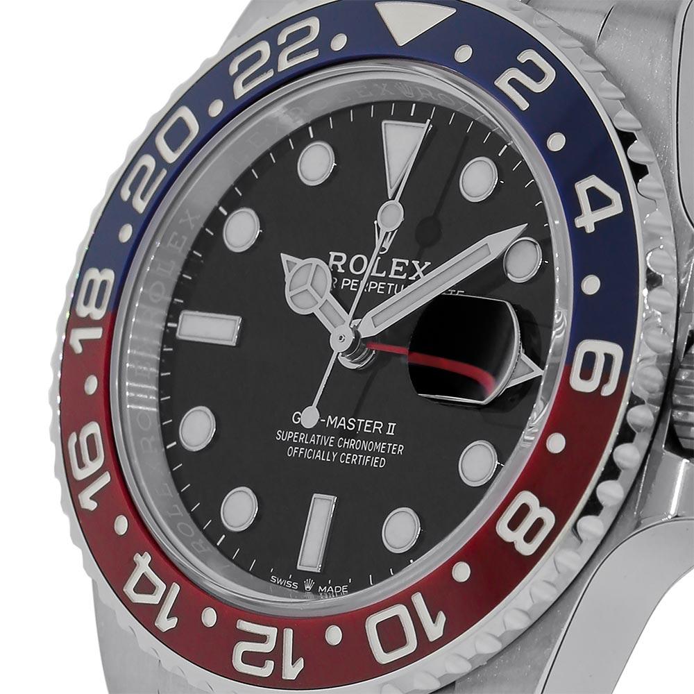 Modern Rolex GMT Master II Pepsi Bezel Jubilee Steel Watch 126710BLRO